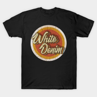 circle vintage White Denim T-Shirt